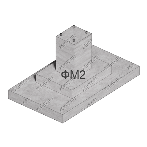 Фундамент ФМ2 по серии 3.503.9-80, стоимость 71300 рублей c НДС от производителя ООО ЗСК. Изделие шириной 210см., длиной 330см. и высотой 165см.