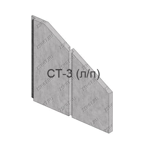 Стенка откосная СТ-3 левая-правая по серии 3.501.1-177.93, стоимость 14510 рублей c НДС от производителя ООО ЗСК. Изделие шириной 279см., длиной 175см. и высотой 30см.